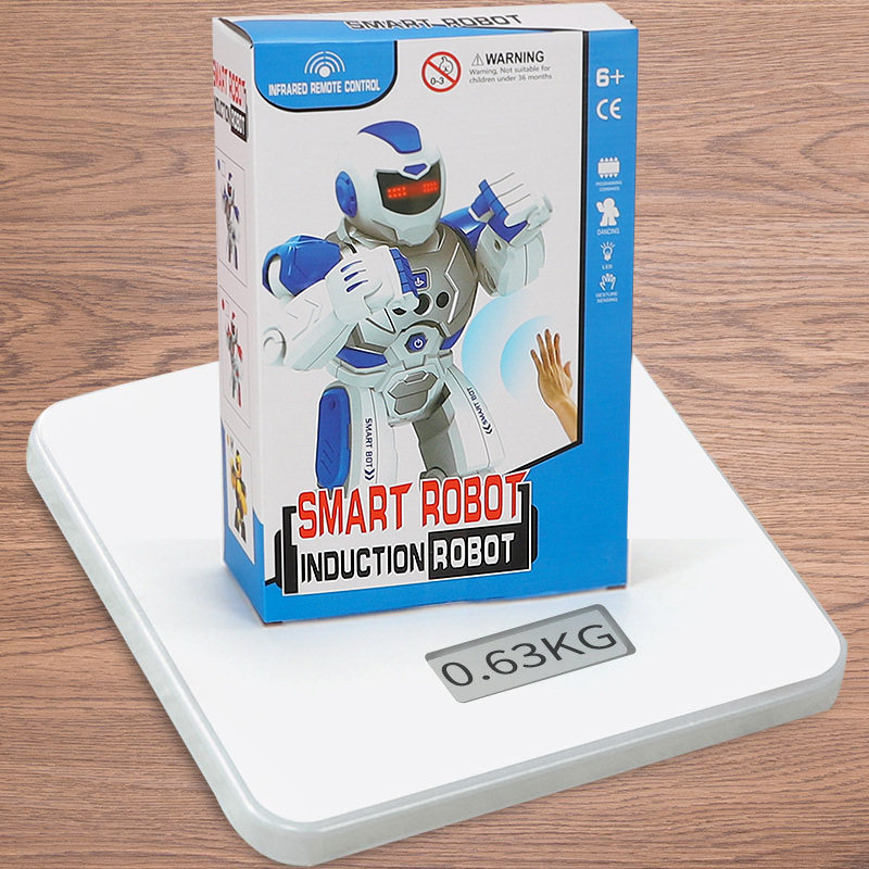 Control remoto inteligente mecánico de guerra policía inteligente robot de educación temprana plástico eléctrico inducción infrarroja juguete inglés para niños