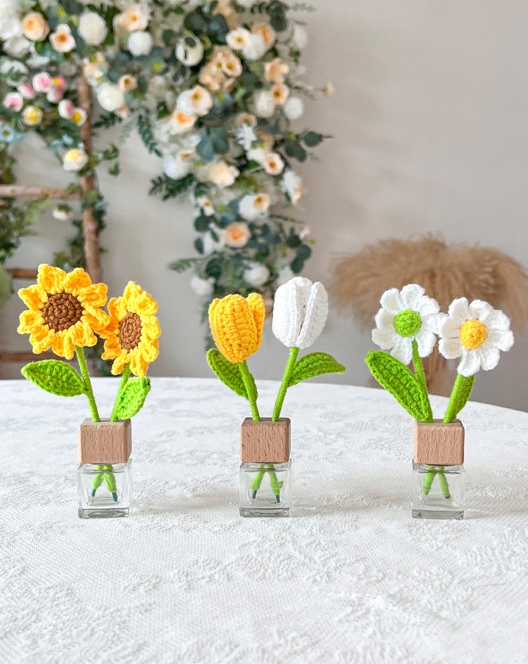 60g Weight pendant Home Textiles & Decor Type Handmade Creative Woven Sunflower Tulip Aromatherapy Pendant