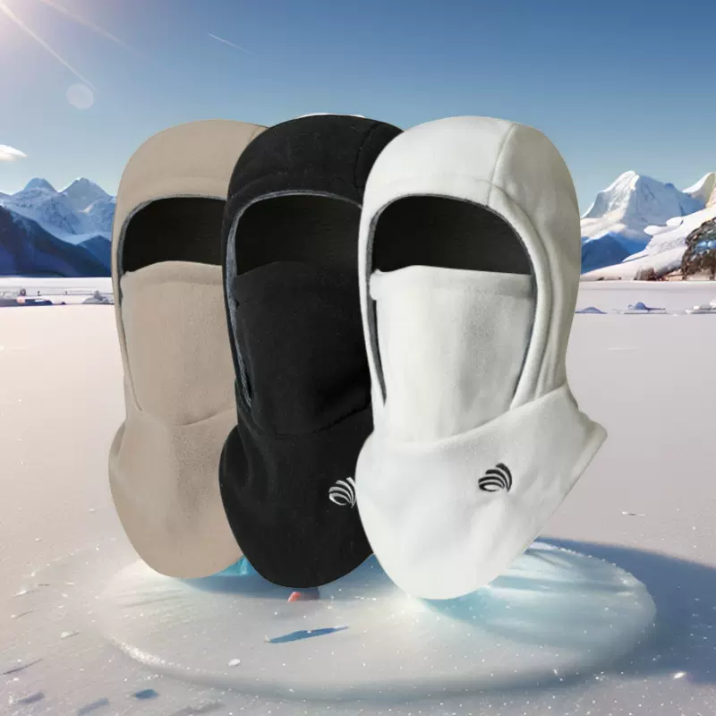 现货跨境新款冬季骑行保暖加绒防寒电动车围脖面罩一体头套帽