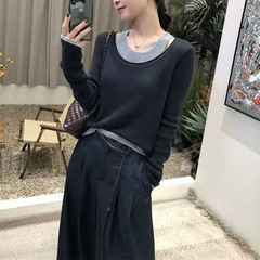 韩系早秋穿搭两件套针织衫女2025新款秋季时尚洋气内搭打底衫上衣
