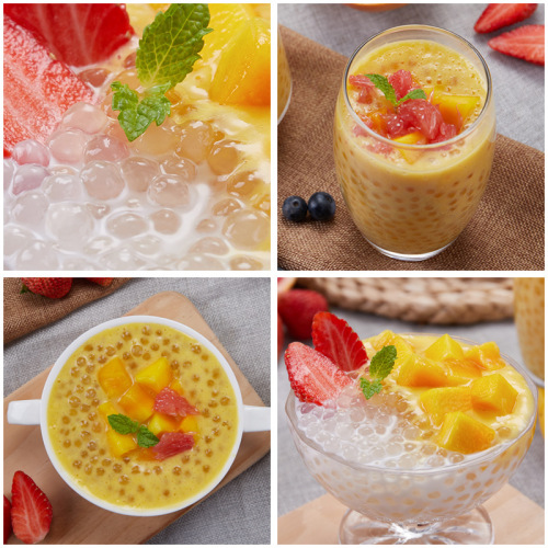 Senzhuang Farm Products White Sago Milk Tea Shop Desserts Cold Drinks Small Ingredients Large Small Sago Thai Flavor Wholesale