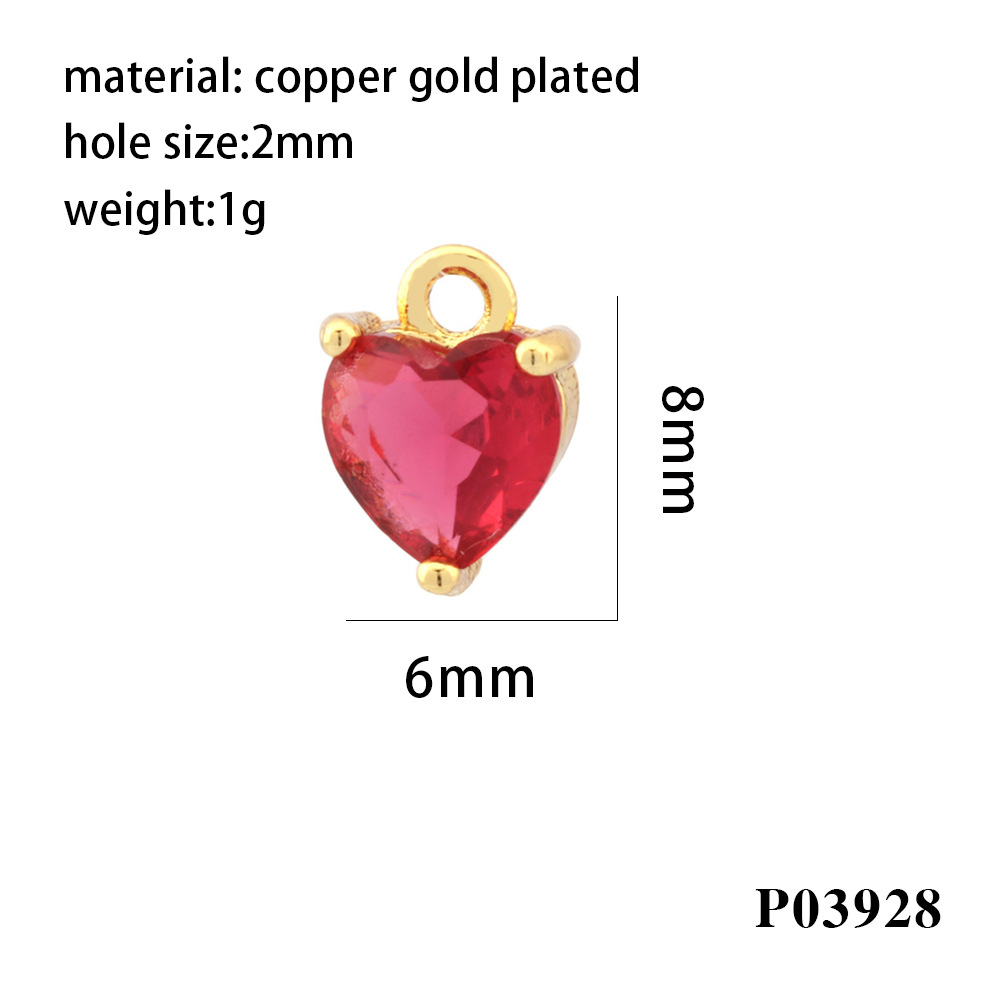 2g Weight Pendant Jewelry Making Type 18K Gold Plated Plating Material DIY Jewelry Accessories Classification 1 Piece Quantity Copper Material Heart Shape Pattern All Seasons Season Simple Style Style 1 Piece Copper 18K Gold Plated Heart Shape Pendant 7