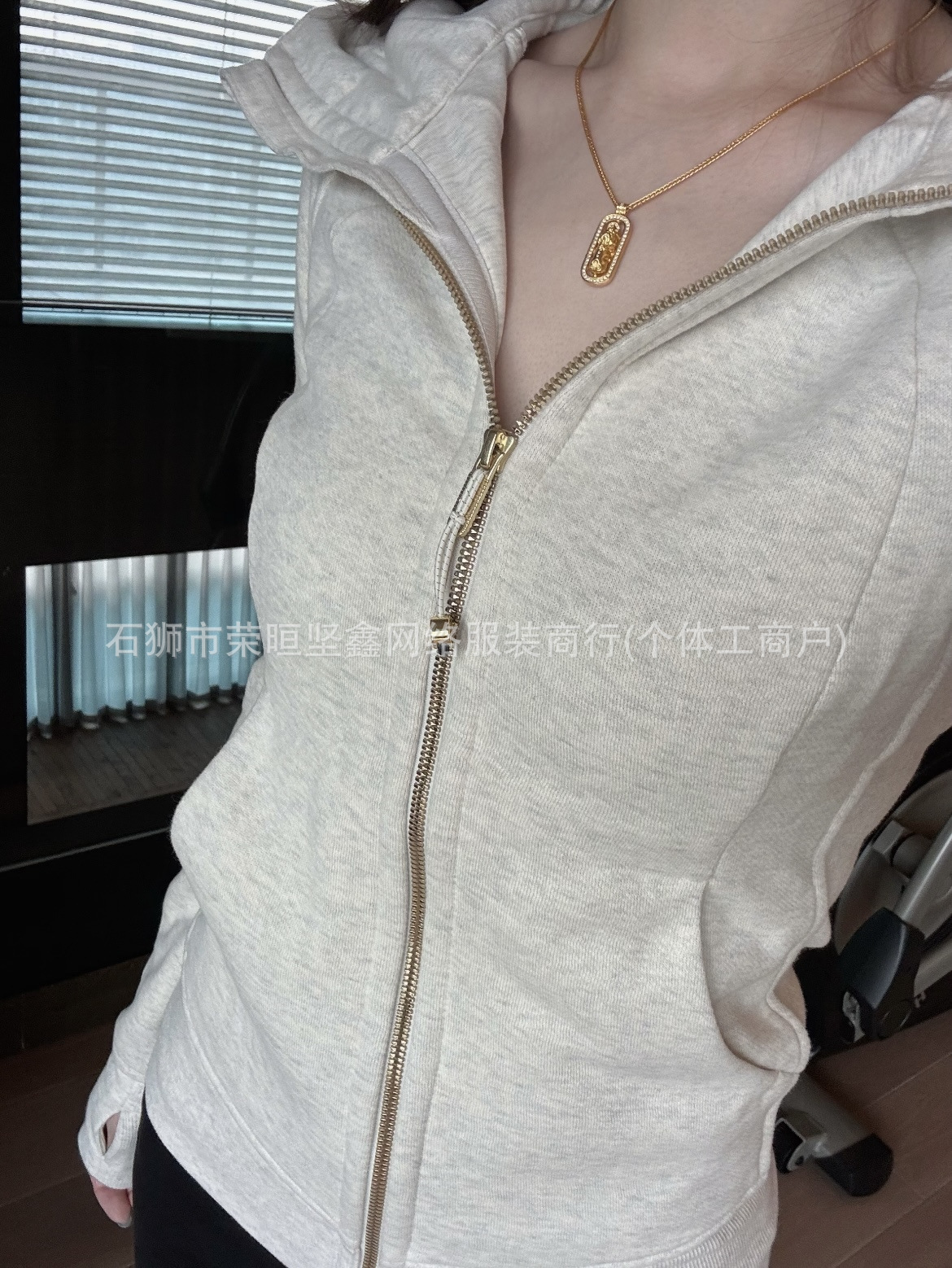 修身款杂白色金标+金拉链 / 4【建议90-105】