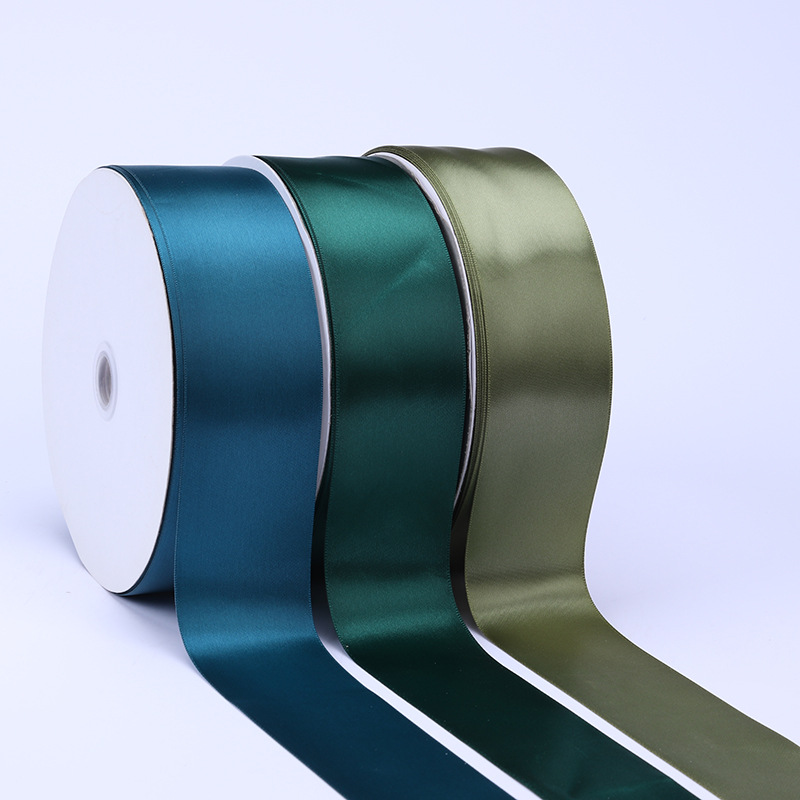 5cm cinta de poliéster arco DIY cinta ramo de boda pastel de frutas caja de regalo embalaje cinta de satén de colores