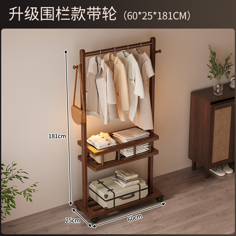 Estante de almacenamiento de ropa vertical multifuncional para el hogar, estante de almacenamiento abierto para el piso del dormitorio