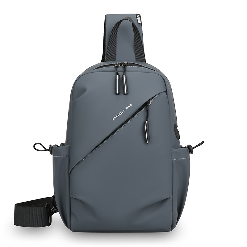 Nuevo bolso de pecho de hombre de gran capacidad, película de cuero PU, bolso de hombro casual multifuncional, bolso deportivo de bicicleta al aire libre.