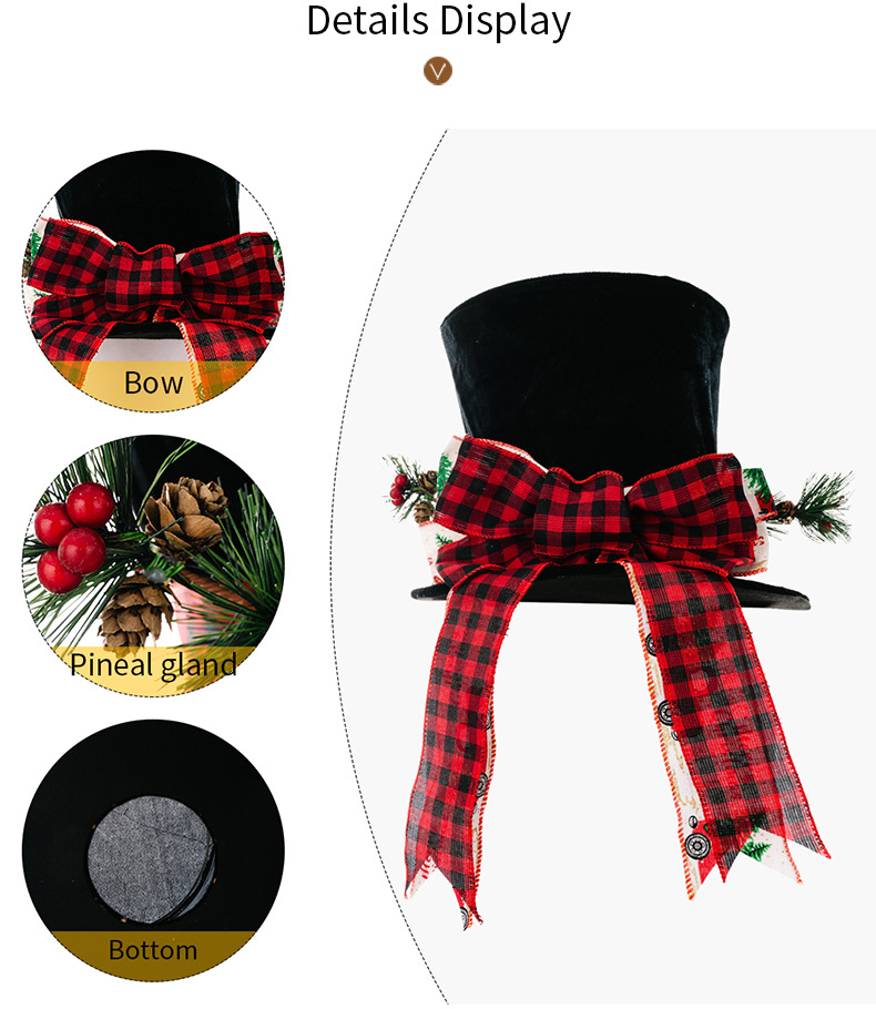 Weihnachtsdekoration Weihnachten Zylinder Bogen Baum Top Stern Urlaub Atmosphäre Weihnachten Baum Anordnung Requisiten_voghion.com