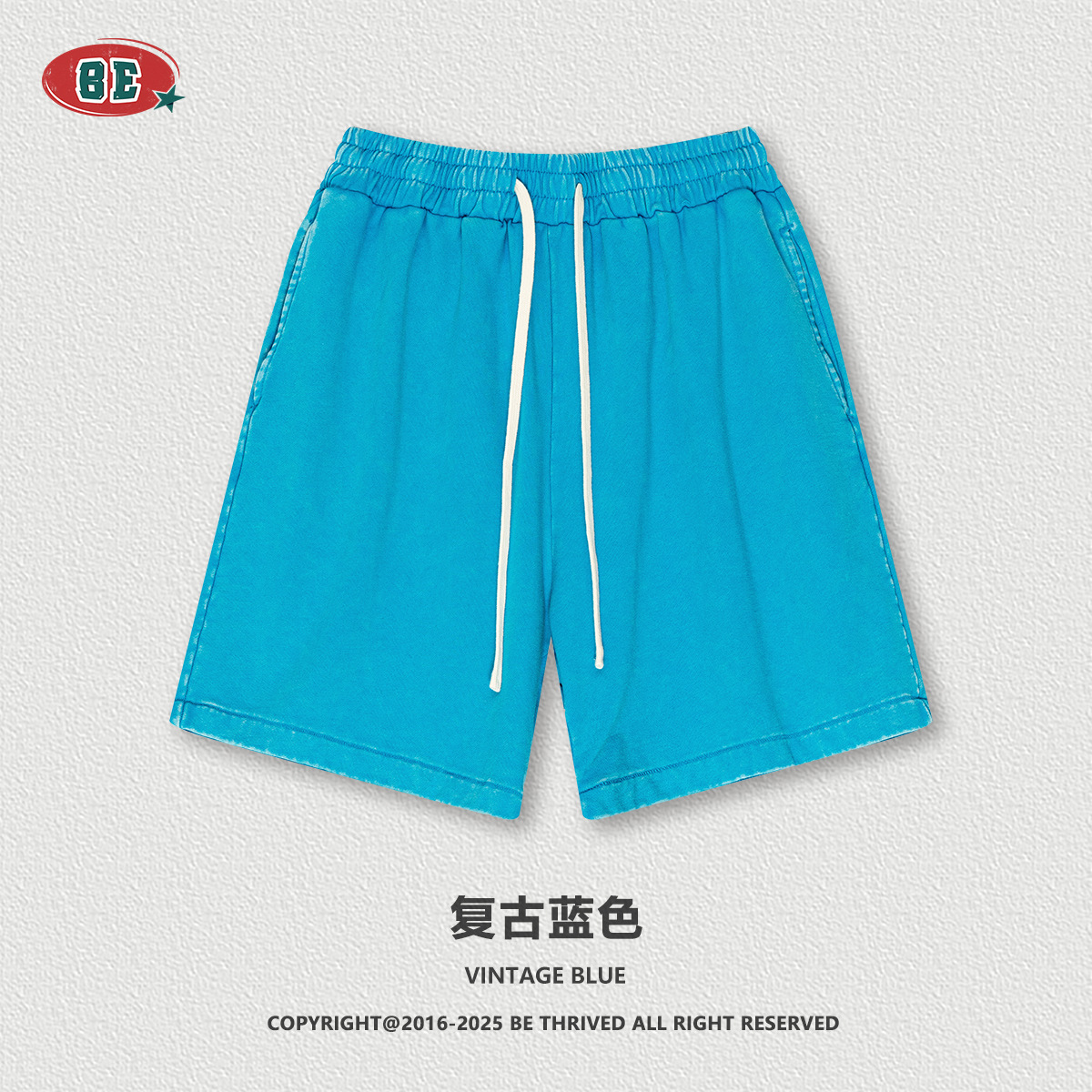Pantalones Cortos Deportivos Lavados de Algodón