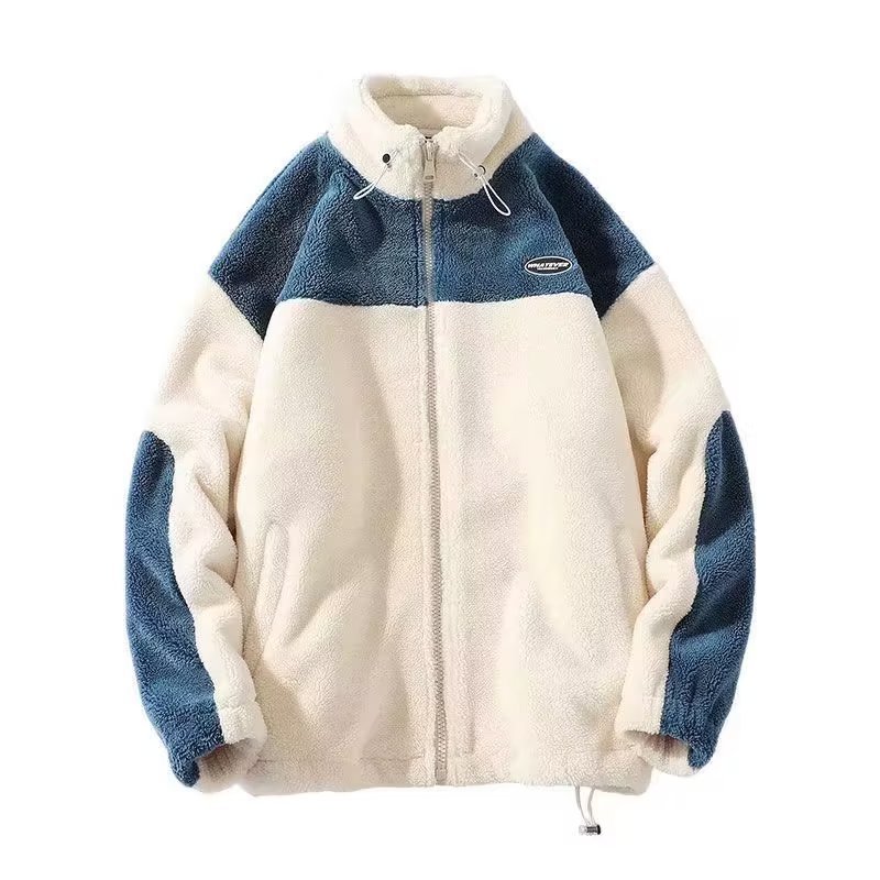 Abbigliamento maschile giacca in lana di agnello con cuciture giacca invernale da uomo in cotone spesso giacca in cotone da cartone animato un pezzo_voghion.com