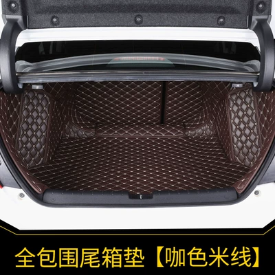 Full Surrounding Special Car – Trunk Mat - quilted-embroidered-curry-color-all-inclusive-tailbox-pad-single-note-model-year
