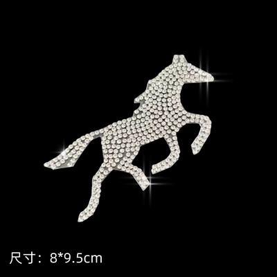 Body sticker | body stickers Diamond-encrusted stereo rhinestone stickers - horse