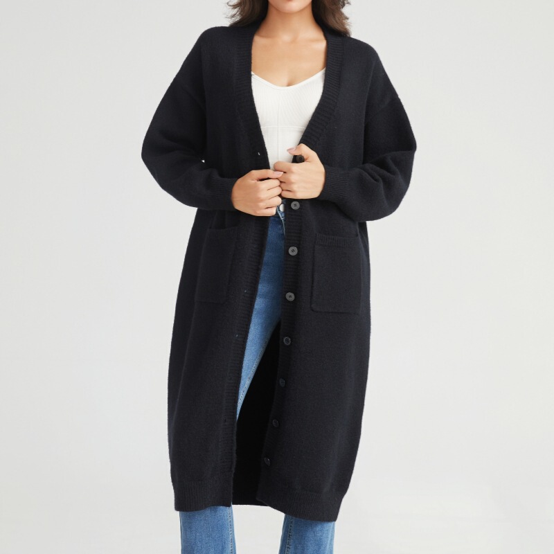 Autumn and Winter New Cross-Border Foreign Trade Large Size Knitted Cardigan Women's Loose Casual Lazy Mid-Length Sweater Jacket Clearance Autumn and Winter New Cross-Border Foreign Trade Large Size Knitted Cardigan Women's Loose Casual Lazy Mid-Length Sweater Jacket Clearance