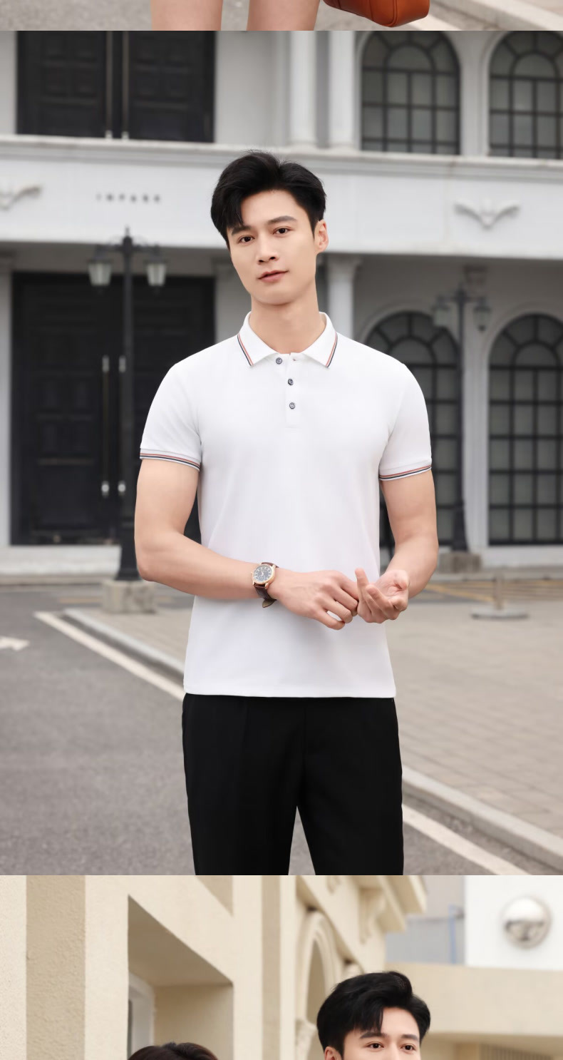 Classic Men's Polo Shirt – Relaxed Fit Short-Sleeve Cotton T-Shirt, Versatile Casual & Semi-Formal Top For Everyday Wear​_viptrois.com