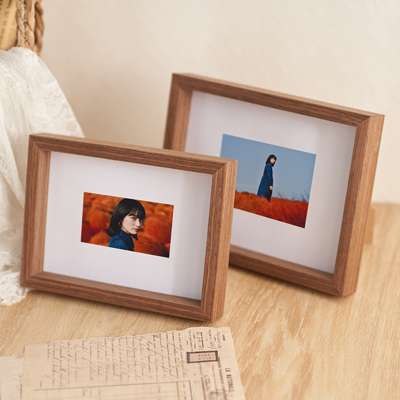 Gift for Friends: Wholesale Photo Frames, Display Frames, Wholesale Printed Photos, High-End 3D Square Wooden Wall-Mounted Frames