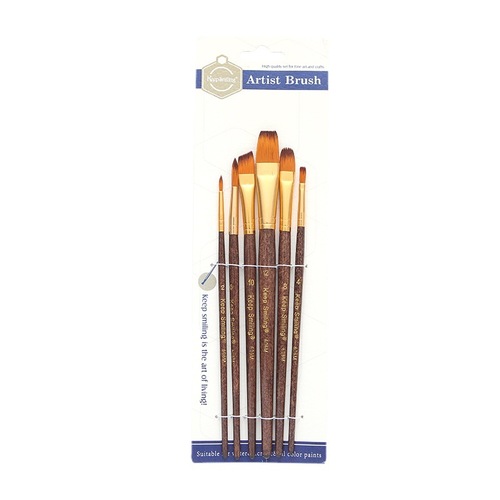 Keepsmiling paint brush 6 coffee stick nylon hair multi-functional combination watercolor acrylic paint pen cross-border