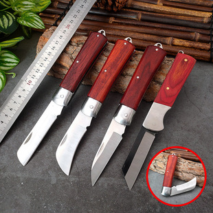 Branch fruit branch grafting knife stainless steel wooden handle Garden Art wooden handle budding knife pruning tool folding portable knife