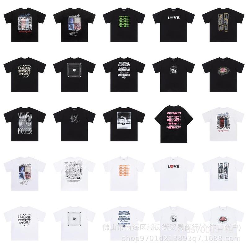 Cross-border Summer Classic Carhartt Carhart Pocket Patch Letter Embroidered Couples Short-sleeved T-shirt