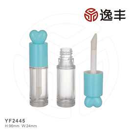 新品爱心型顶盖遮瑕唇彩管唇釉管唇蜜管粗杆刷头包材逸丰厂家批发