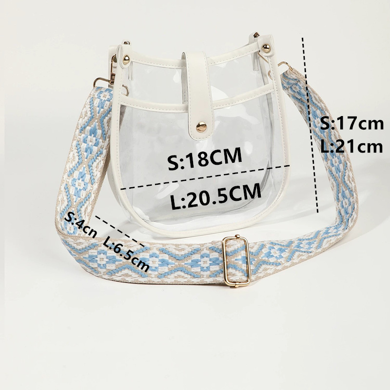 Borsa a tracolla da donna in pvc trasparente stile retrò_voghion.com
