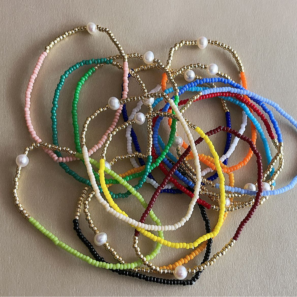 All Seasons Season Women's Gender Simple Style Geometric Beaded Soft Clay Beaded Chain Beaded Bracelets Wholesale
