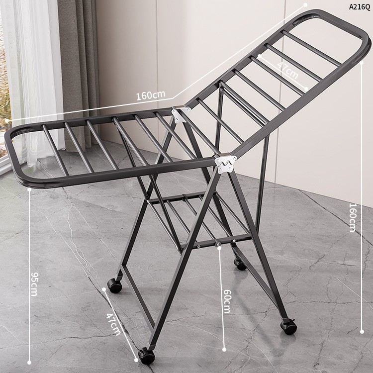 Percha de secado plegable para piso doméstico dormitorio balcón percha de secado para bebés interiores colgante de secado frío colcha de secado artefacto mágico image 13