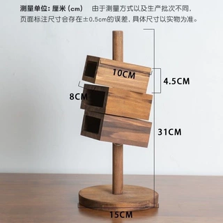笔筒实木办公桌收纳桌上置物架笔筒古风中国风遥控器收纳斜插笔架