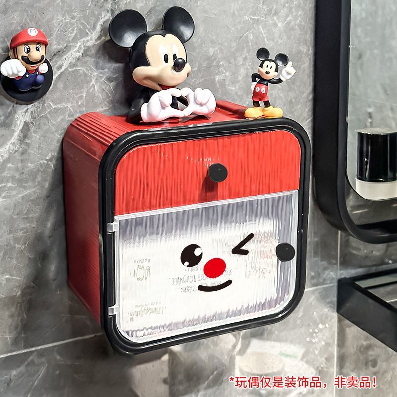 バスルームティッシュボックス家庭用壁掛けティッシュボックスバスルームトイレットペーパー収納ボックス高価値ロールペーパーボックス|undefined