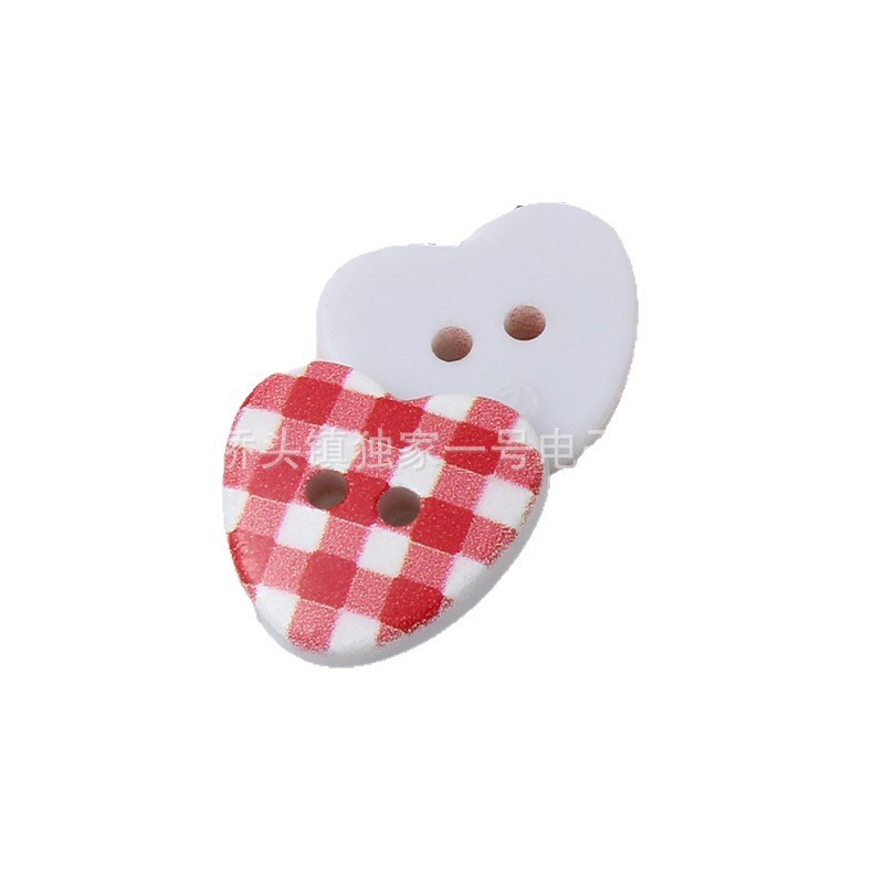 新款可爱格子爱心手工女装童装diy饰品贴画鞋服礼帽装饰扣子|undefined