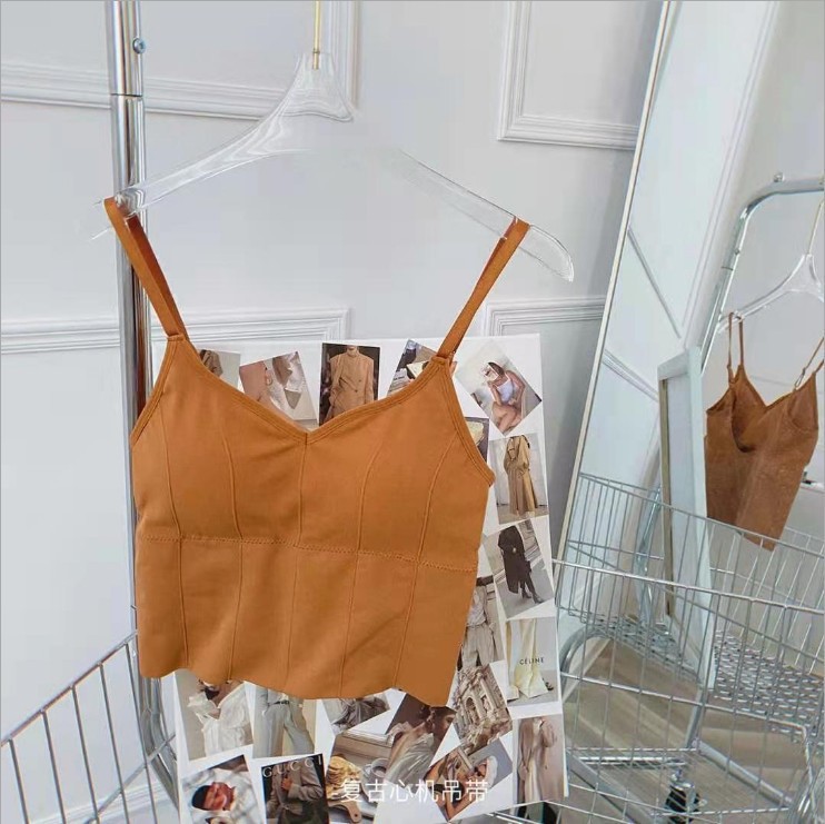 Retro intrigante contraste color Cruz camisola sexy desgaste exterior envuelto pecho grande en forma de U deportes bottoming chaleco para las mujeres