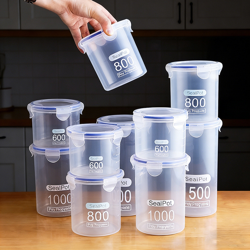 Cross -border transparent plastic preservation tank food tank food…