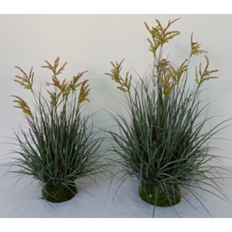 Simulación de plantas verdes, juncos, plantas en macetas, estilo nórdico, simulación de hierba de cola de perro, decoración de interiores, decoración de la sala de estar