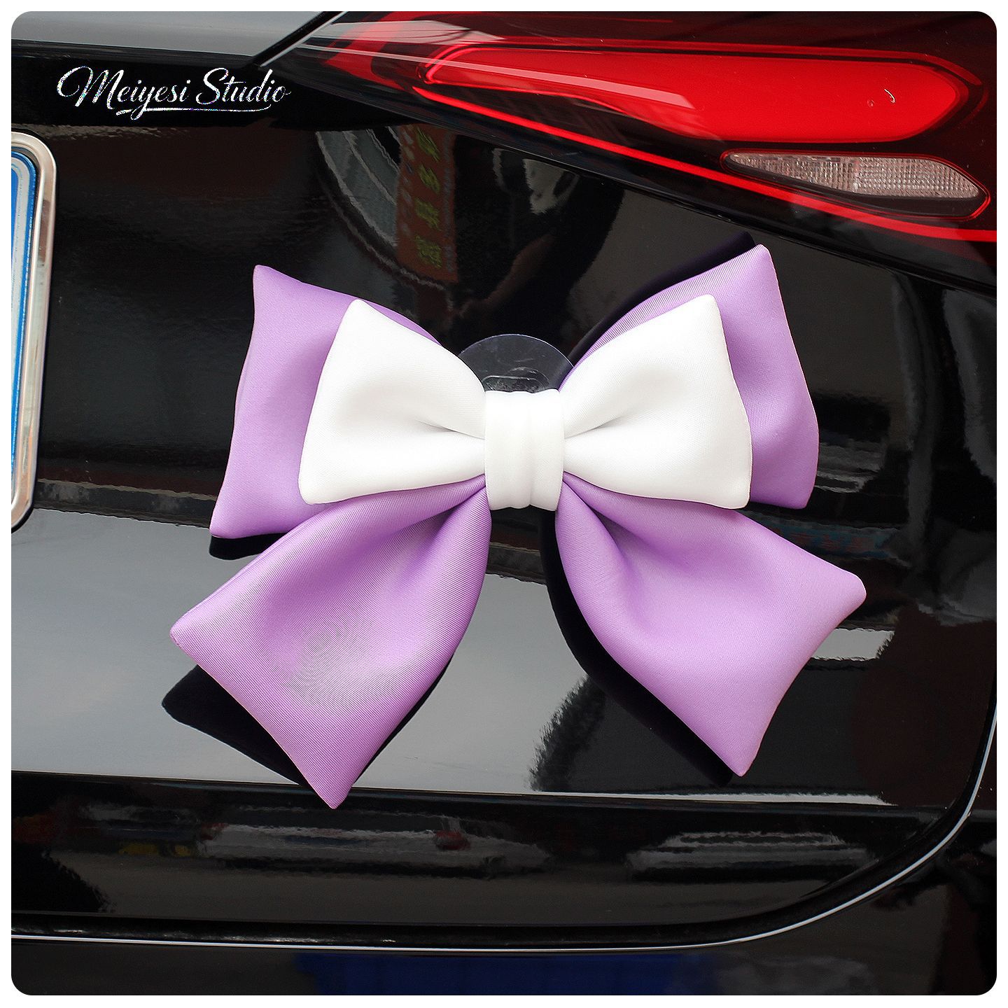 Auto pegatinas de automóviles arco decoración baúl motocicleta eléctrica colgante accesorios de cola muñeca muñeca