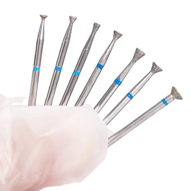 Manicura transfronteriza Cabezal de esmerilado de diamante ruso tratamiento frontal superficie de uñas pulido bolsillo pequeño herramienta de manicura