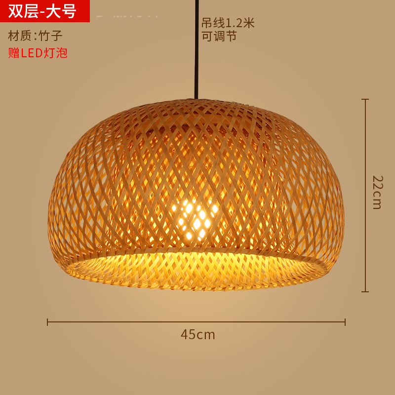 竹ランタンシャンデリア新しい中華レストラン竹アートランプショップ商業ケータリング禅茶室日本製織物ランプシェード|undefined