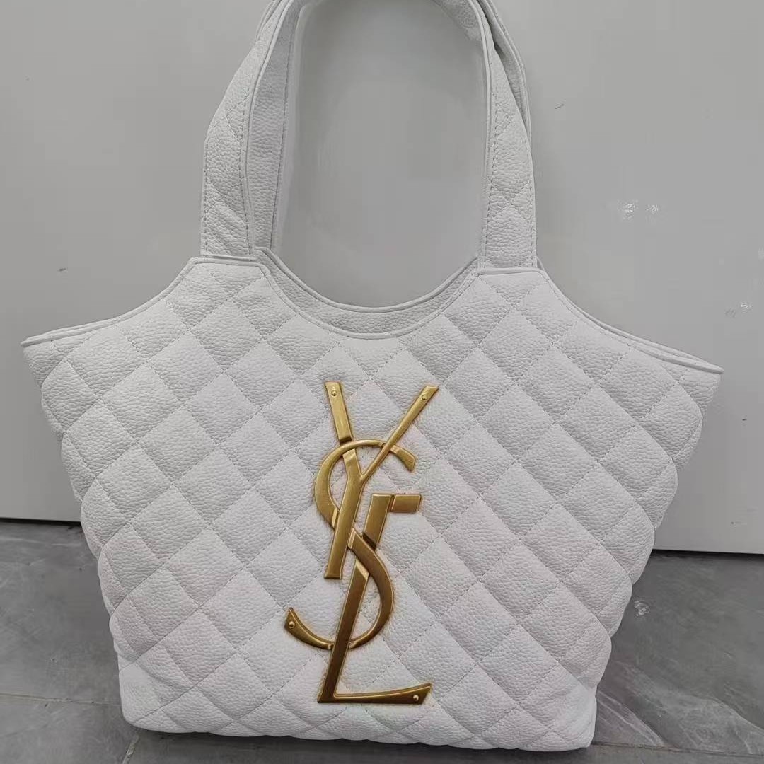 [Etiqueta abotonable] Nuevo estilo Yangshulin retro tote de gran capacidad rombo bolso de axila portátil bolso de compras de todo fósforo mujer