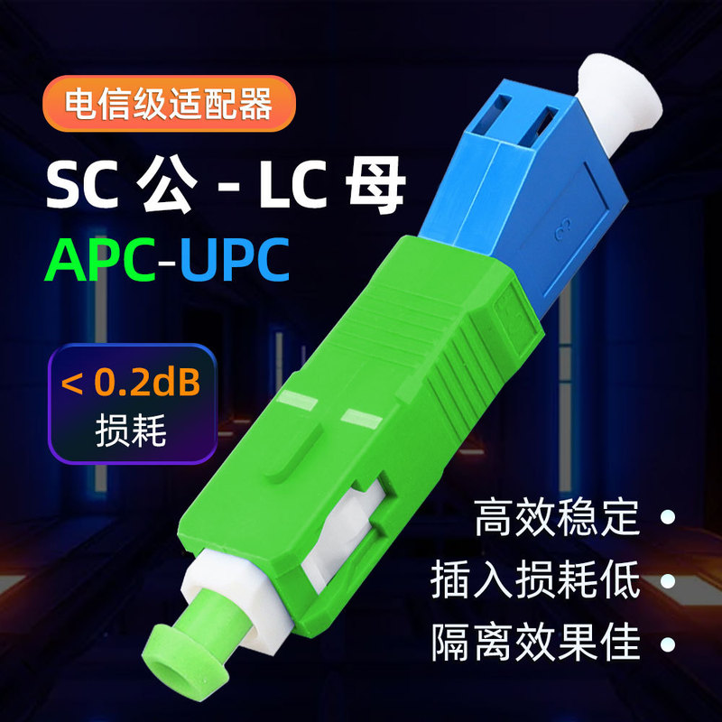 Optical Fiber Adapter Sc Male Apc to Lc Female Upc Adapter Pigtail Jumper Male to Female Adapter Coupler Connector