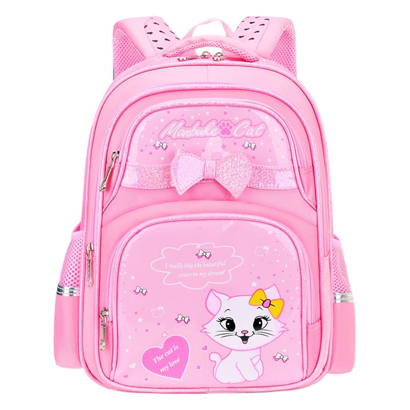 Estilo coreano schoolbag estudiante de la escuela primaria Grado uno dos tres a seis niños de 6-12 años de edad linda chica mochila