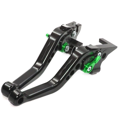 Motorcycle Handle Cover — 400 Motorcycle Brake - black-green-buckle-short-length-no-logo