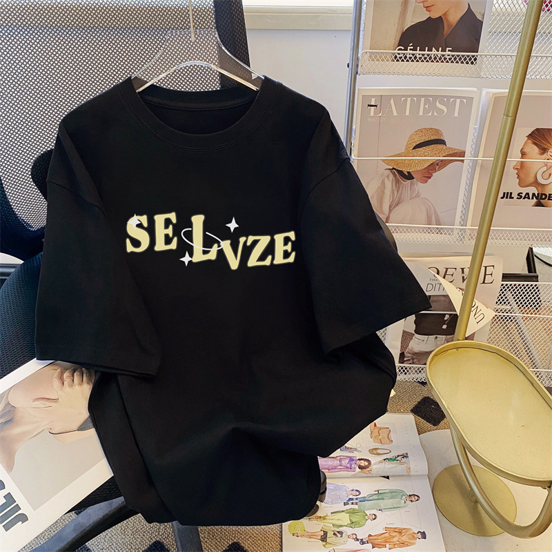 伐发+V15382908072夏装短袖T恤女宽松韩版100%