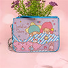 Cartoon cute work card holder, wallet with key