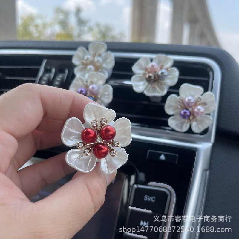Automobile supplies online celebrity live room gift car interior decorative car pearl flower air -conditioning outlet perfume small gift