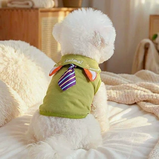 PETCIRCLE宠物春秋小型犬幼犬狗猫舒适可爱狐狐领结无袖外套