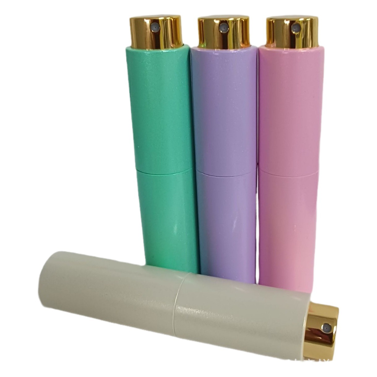 En stock 10ml en stock estiramiento redondo perla colorido esmerilado sub-superficie retráctil giratorio perfume sub-embalaje botella de spray ()