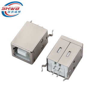 USB B��ĸ��180��DIP��ʽֱ�叝�_USBĸ��D�ڴ�ӡ�C����USB�B����