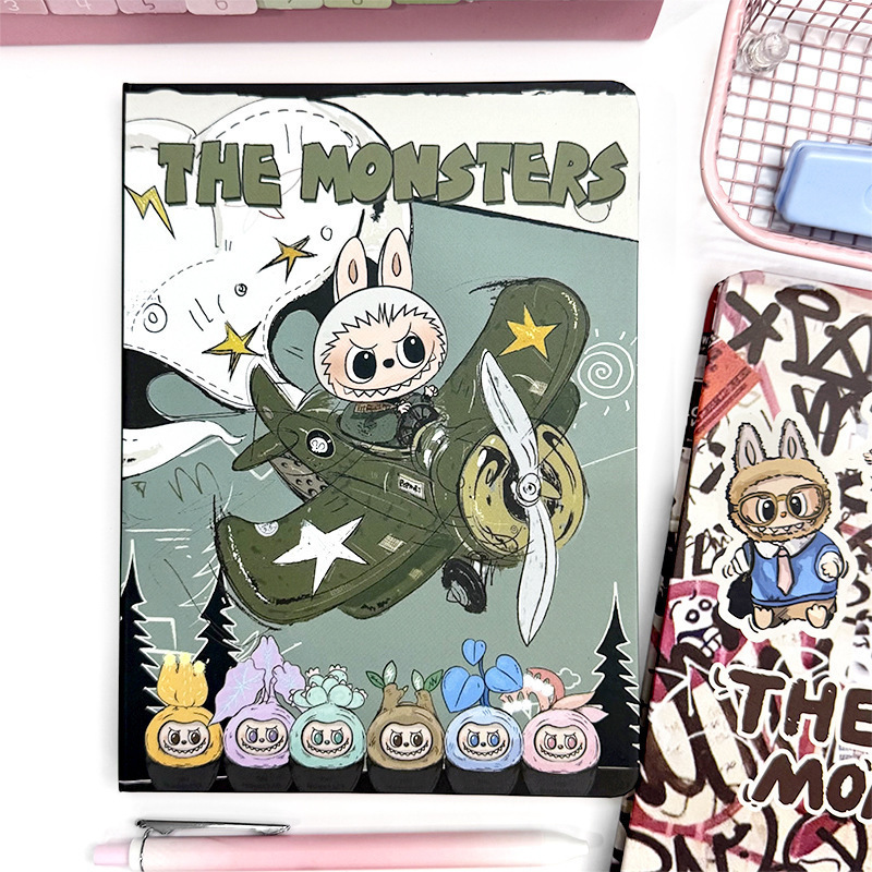 ブティックの新しい落書きラブ布カラーページハードシェルノートブックかわいい漫画ハンドブック学生メモ帳..|undefined