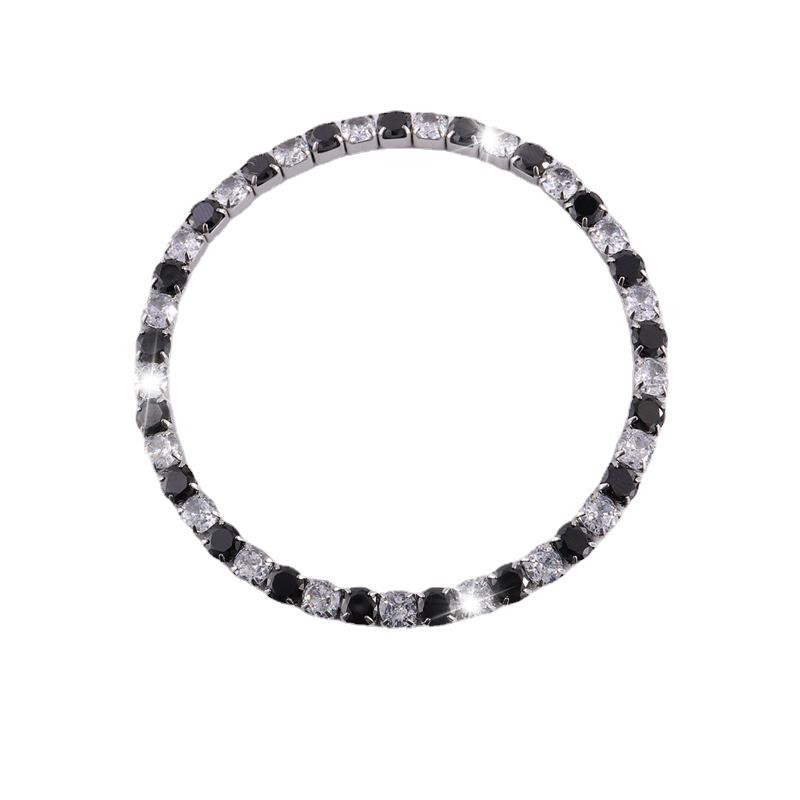 Brazalete de acero de titanio elástico diamante ligero de diamante pulsera de lujo para nichos de moda transfronterizos pulsera joyería