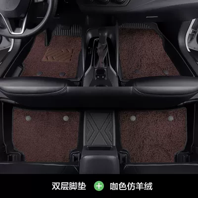 Foot Mat Surrounding 14-24 | Ayaqaltılar (Kovriklər) - 07-13-old-corolla-tpe-foot-pad-coffee-color-imitation-cashmere-gift-three