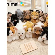 仿真趴姿猫咪公仔虎斑橘猫奶牛猫金渐层邂罗猫银渐层宠物猫奴礼物