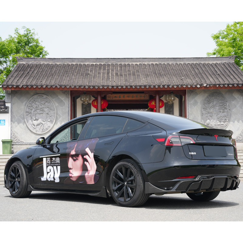 Front Lip Side Skirt Rear Lip Spoiler Body Kit for Tesla Model 3