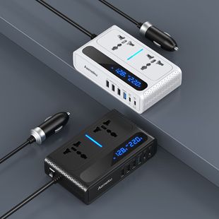 Cross-Border New Product 12V24V to 110V220V 200W Car Inverter Car Charger Pd65W